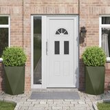 vidaXL Sadilica 2 pcs Maslinasto zelena 50 x 50 x 75 cm Čelik | shoptok.hr