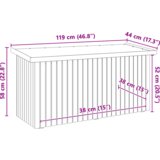 vidaXL škatla za shranjevanje 119x44x58.5 cm obdelan borov les | Shoptok.si