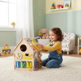 ECO TOYS Drvena kućica za djecu, edukativna ploča XXL 30 elemenata | shoptok.hr