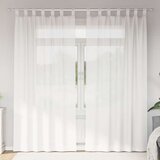vidaXL Voile zavjese s džepovima za šipke 2 kom bijele | shoptok.hr