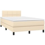 vidaXL Krevet box spring s madracem krem 120 x 190 cm od tkanine Cijene