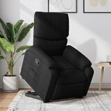  Naslonjač na podizanje od tkanine crni | shoptok.hr