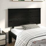 vidaXL Posteljno vzglavje črno 124x6x82,5 cm trdna borovina | Shoptok.si