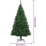 vidaXL Umestno božično drevo Zelena 180 cm PVC, jeklo in plastika | Shoptok.si