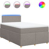 vidaXL Box spring postelja z vzmetnico taupe 120x200 cm blago, (21273420) | Shoptok.si