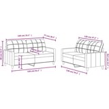  2-dijelni set sofa s jastucima smeđesivi od tkanine | shoptok.hr