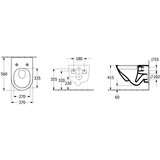Villeroy Boch 4674T0R1 Antao CeramicPlus TwistFlush viseča brezrobna WC školjka | Shoptok.si