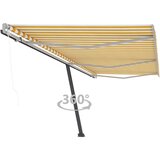 vidaXL Prostostoječa avtomatska tenda 600x350 cm rumena/bela Cene