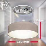  Stropna svetiljka 2xE27/40W/230V prečnika 38 cm, bež | Eponuda.com