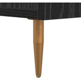  Nočna omarica 2 pcs Črna 40 x 35 x 47.5 cm Konstruiran les | Shoptok.si