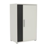 Kondela Dnevni regal, bela/črna, KEVIN | Shoptok.si