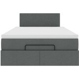  Otomanski krevet s madracem tamnosivi 120x190 cm tkanine | shoptok.hr