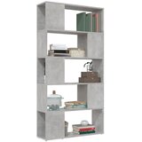 Ormarić za knjige / pregrada boja betona 80x24x155 cm drveni | shoptok.hr
