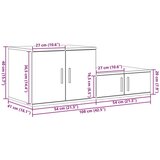 Bijeli ormar za pohranu 108x41x40 cm od umjetnog drva | shoptok.hr