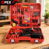  OPEX OPX28034 akumulatorska udarna bušilica/odvijač 21 V, 2 baterije + set alata u koferu | shoptok.hr