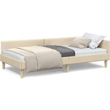vidaXL Kutni okvir kreveta Ostalo s uzglavljem Krema 90 x 200 cm | shoptok.hr
