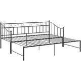  Za krevet na razvlačenje crni metalni 90 x 200 cm | shoptok.hr