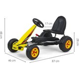 Milly Mally dječji karting na pedale Viper žuti | shoptok.hr