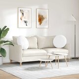  Jastučići za sjedenje 2 pcs Bijelo Ø50 x 19 cm tkanina | shoptok.hr