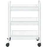 vidaXL Kuhinjska kolica s 3 razine bijela 46 x 26 x 64 cm željezna | shoptok.hr