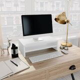 The Living Store Stojalo za ekran belo 42x24x13 cm iverna plošča - Stojalo Za Monitor, (21486040) Cene