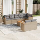 vidaXL 9-dijelni set vrtnih sofa s jastucima bež od poliratana | shoptok.hr