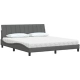  Krevet s madrac Hanko svjetlosivi 180x200cm tkanina | shoptok.hr