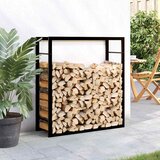  Stalak za drva za ogrjev mat crni 80x28x86 cm čelični | shoptok.hr