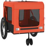 vidaXL prikolica za bicikl za ljubimce narančasto-crna tkanina/željezo | shoptok.hr