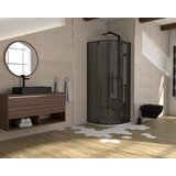 Copen Tuš kabina CONCEPT ABSOLUT BLACK R90x200cm dark staklo 6mm sa pivot vratima (C-02-B6290) | ePonuda.com