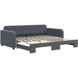  Dnevni krevet s pomoćnim ležajem bez madraca tamno siva 90x190 cm | Eponuda.com