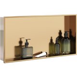  The Living Store Niša za tuš kabino brušeno zlato 62x32x9 cm nerjaveče jeklo - Niša Za Tuš Kabino, (21487586) Cene