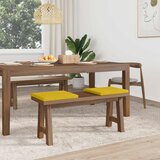  Jastučić za klupu 2 kom. Baršun Žuta Dubina 35 cm | shoptok.hr