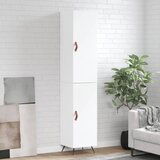 vidaXL Visoka omara bela 34,5x34x180 cm inženirski les | Shoptok.si