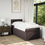  Krevet s oprugama i madracem tamnosmeđi 90 x 190 cm od tkanine | shoptok.hr