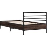  Okvir za krevet smeđi hrast 75x190 cm konstruirano drvo i metal | shoptok.hr