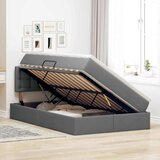  Krevet s prostorom za pohranu s LED-om Tamno siva 120 x 190 cm | shoptok.hr
