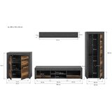 MID.YOU Dnevni Regal Jam, Rjava, 4-Delni | Shoptok.si