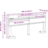  Skladišno uzglavlje Crni hrast 180 cm Konstruirano drvo | shoptok.hr