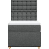  Krevet s oprugama i madracem tamnosivi 100 x 200 cm od tkanine | shoptok.hr
