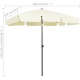  Suncobran za plažu žuta boja pijeska 200 x 125 cm | shoptok.hr