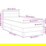 vidaXL Box Spring Krevet s Dušekom Svijetlo Siva 90x190 cm Tkanina | shoptok.hr