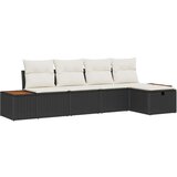 vidaXL set od 5 komada vrtnih kauča s jastučićima crni poli ratan | shoptok.hr