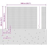 vidaXL Zavarena žičana ograda s 10 U postova siva 1,5x10 m čelik | shoptok.hr