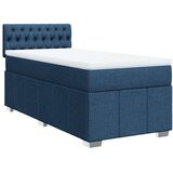 vidaXL Box spring postelja z vzmetnico modra 100x200 cm blago, (21307825) | Shoptok.si