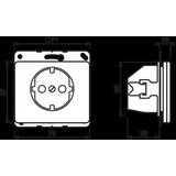 Jung SCHUKO vtičnica zlata brz 16A 250V SL 520 GB, (20859743) | Shoptok.si