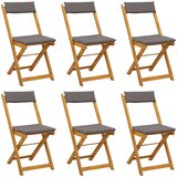 Vanjske bistro stolice 6 pcs Tamnosiva 40 x 53 x 80 cm | shoptok.hr
