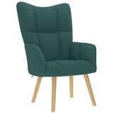 vidaXL Relaksacijski stol Temno zelena tkanina | Shoptok.si