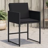Maison Chic Vrtni stoli - Stol za vrt z blazinami 4 kosi črn poli ratan JS2222, (21876768) | Shoptok.si