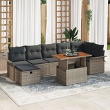 vidaXL 8 Dijelni Vrtni Sofa Set sa Jastucima Siva Poli Rattan Cijene
